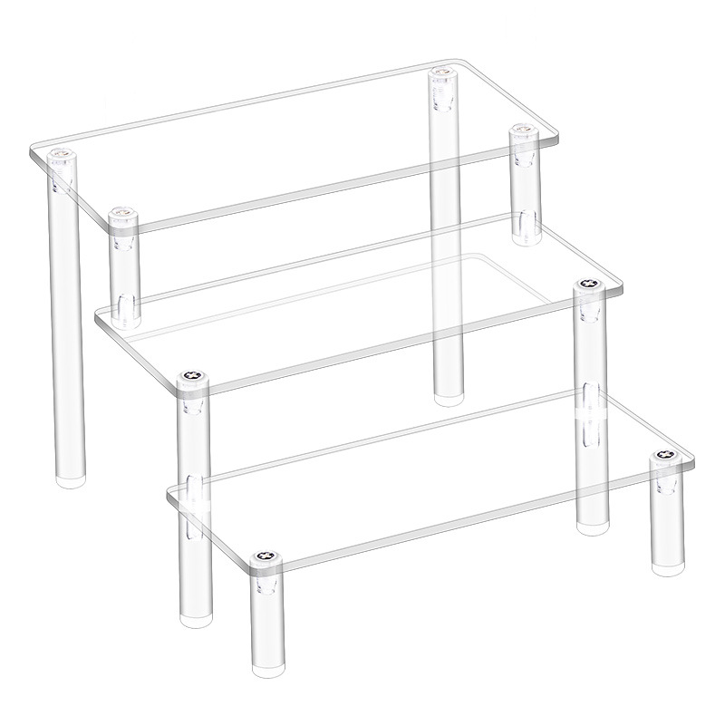 1-4 Tier Acrylic Display Stand - Pop Display Shelf ulasan dan harga